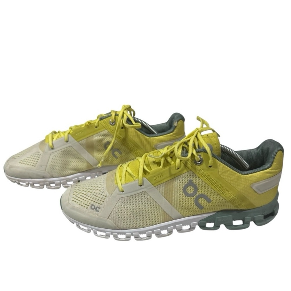 On Cloudflow V2 Citrus Sea Mens Athletic Running Shoes Size 7